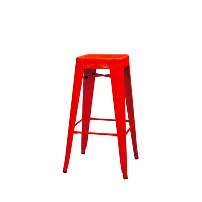 11. Wieden Stool coloured - nero / bianco / rosso